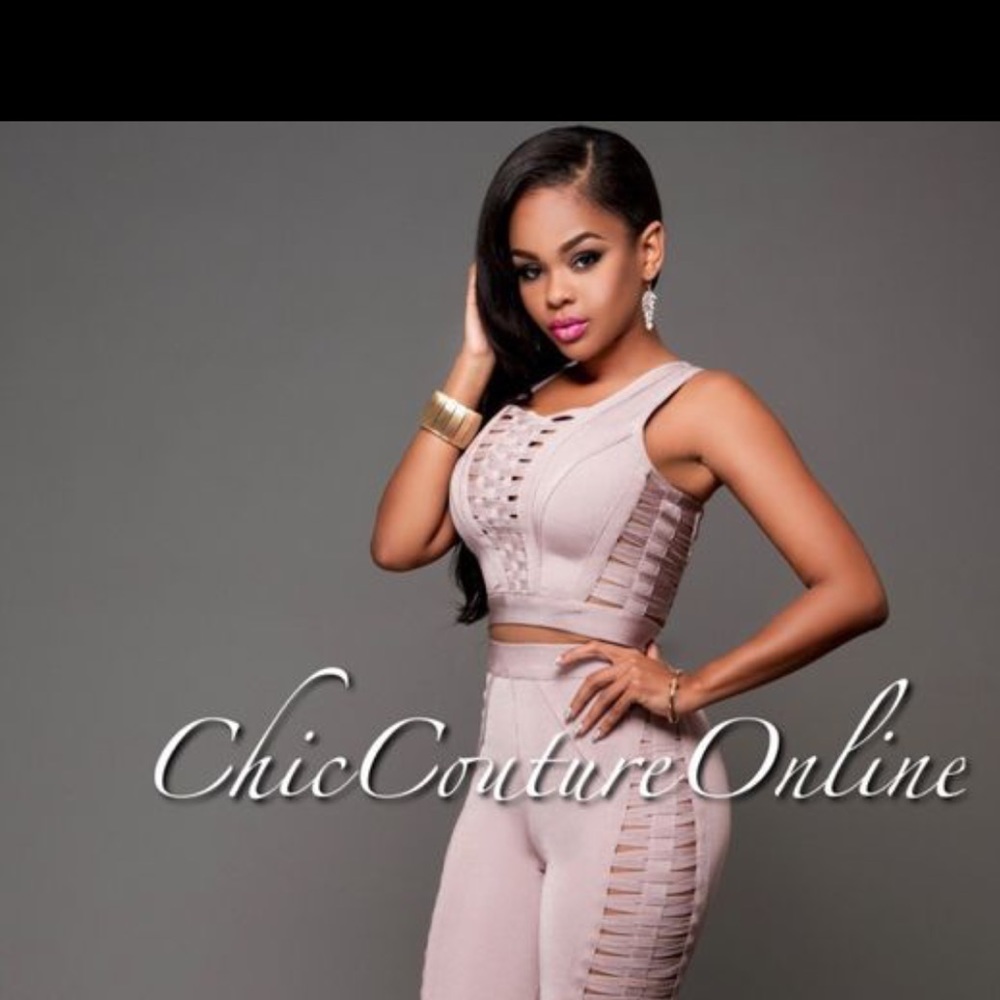 NWT Two Piece Bandage Purple Set